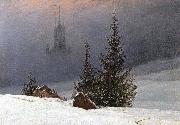 Caspar David Friedrich Winter Landscape with Church oil painting